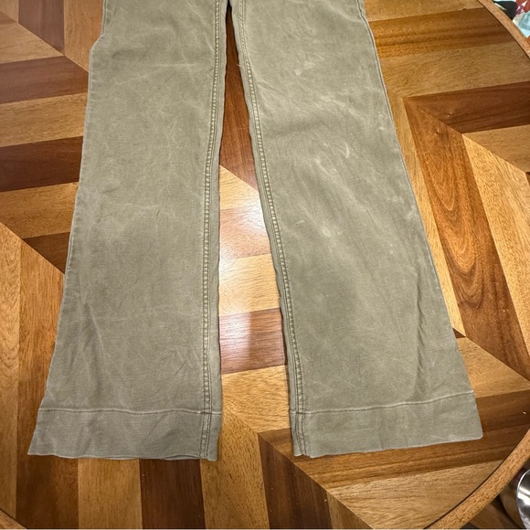 Faherty Olive Green Patch Pocket Boot Cut pants FLAWED - Picture 9 of 14